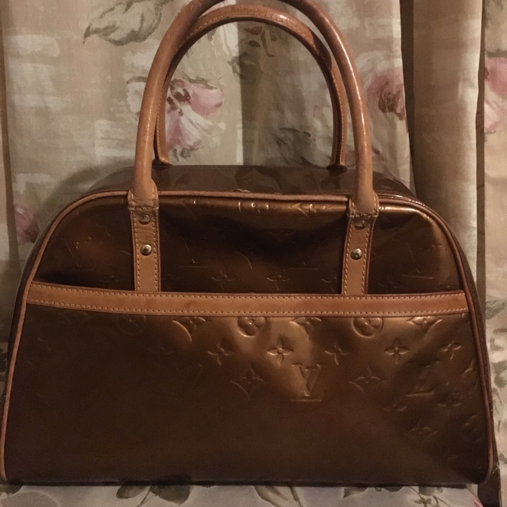 🔥Louis Vuitton Vernis Boston style handbag tote